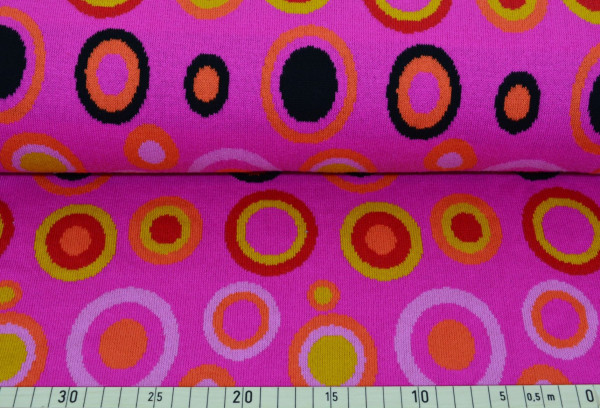 BIO Strick colored circles (pink) - B1320