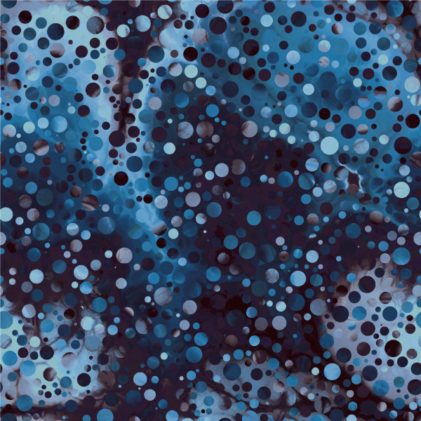 Glünz GmbH, Baumwoll Jersey, Kaja B2038, Marine, navy, blau, blue, punkte, points, dots, Kreise, circles, digital, batik