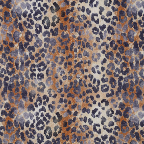 Musselin-Stoff mit trendigem Leopardenmuster aus 100% Baumwolle – ideal für leichte Kleidung und Accessoires.