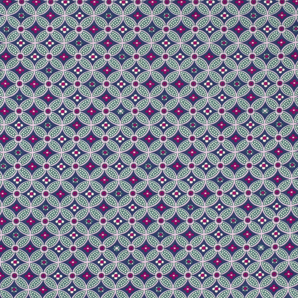 Raffaela Z1385, Glünz GmbH, Kreis, abstrakt, Blüte, petrol, blau