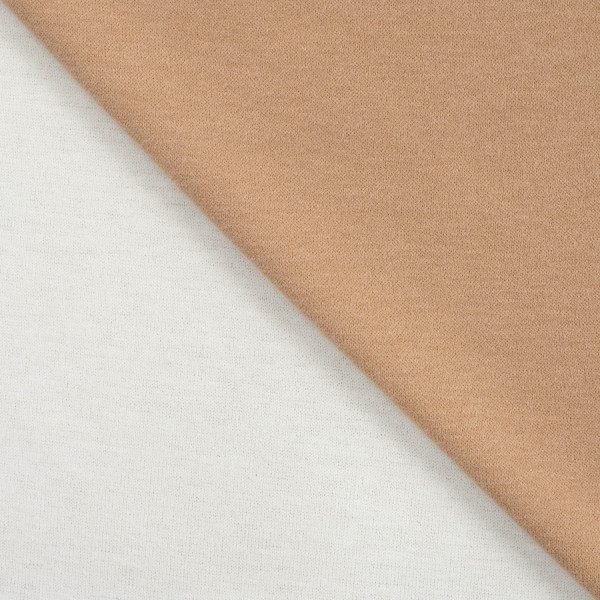 Beige Strick Doubleface Stoff