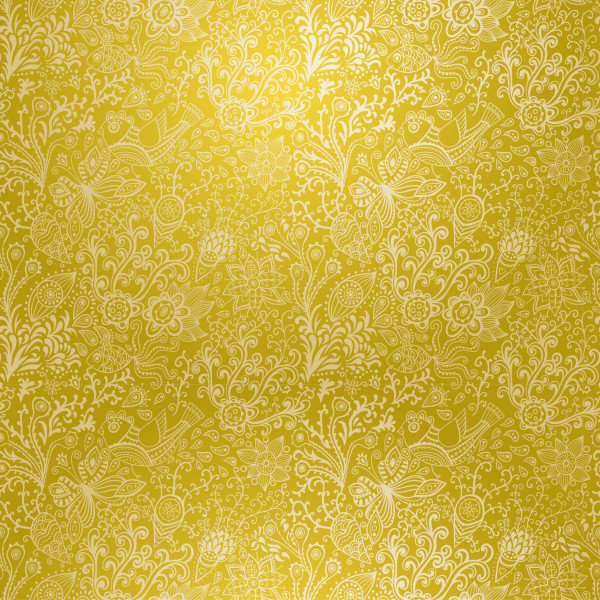 Glünz GmbH, Baumwoll Jersey, Spotlight B1998, gelb, yellow, ranke, blume, fisch, schmetterling, vogel