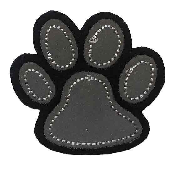 Glünz GmbH Applikation Pfote, Paw schwarz, black