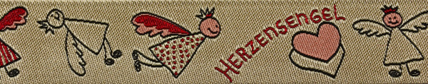 Webband Herzensengel (beige)