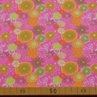 Baumwollstoff – Farbenfrohes Paisley-Muster in Pink, Orange & Grün | Hochwertige Baumwolle Baumwollstoff – Farbenfrohes Paisley-Muster in Pink, Orange & Grün | Hochwertige Baumwolle