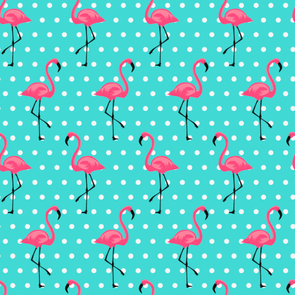 Flamingo Rosarot (Punkte/türkis) - B1609
