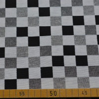 Gobelin Stoff mit Karomuster in Schwarz & Grau | Moderner Polster- und Dekostoff Gobelin Stoff mit Karomuster in Schwarz & Grau | Moderner Polster- und Dekostoff