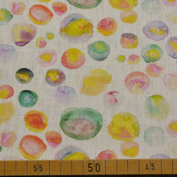 Viskose-Leinen-Druckstoff bunt – 70% Viskose 30% Leinen – 135 cm breit – 195 g/m²