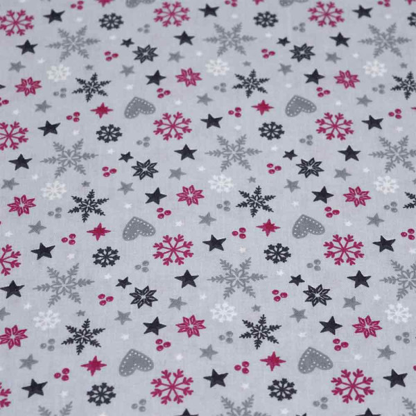 Winterzeit - Schneeflocke rot - Z1797
