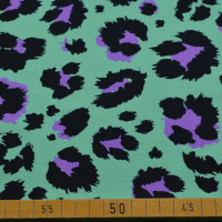 French Terry Stoff mit Leopardenmuster in Grün-Lila-Schwarz – Stoffgroßhandel Glünz GmbH French Terry Stoff mit Leopardenmuster in Grün-Lila-Schwarz – Stoffgroßhandel Glünz GmbH