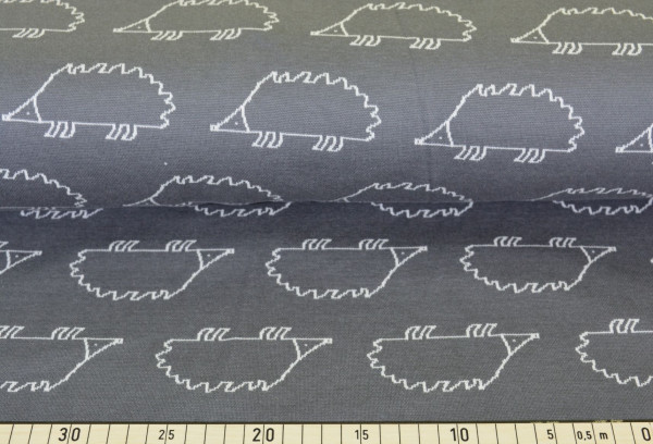 Strickjersey Igel (grau) - B380