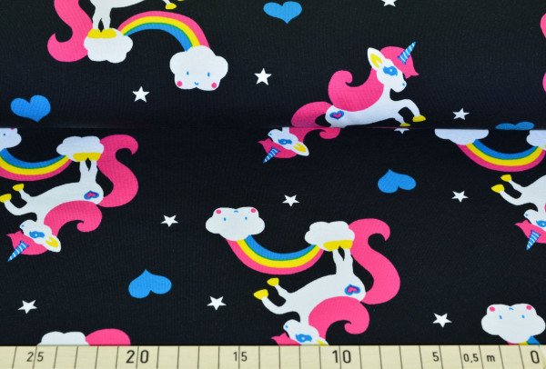 Regenbogen - Einhorn (schwarz) - I186