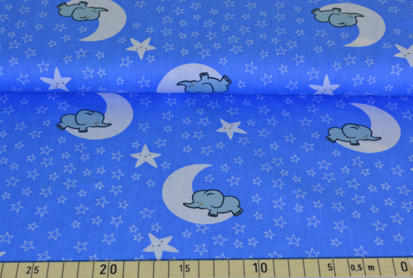 Elefant im Mond (hellblau) - B1121