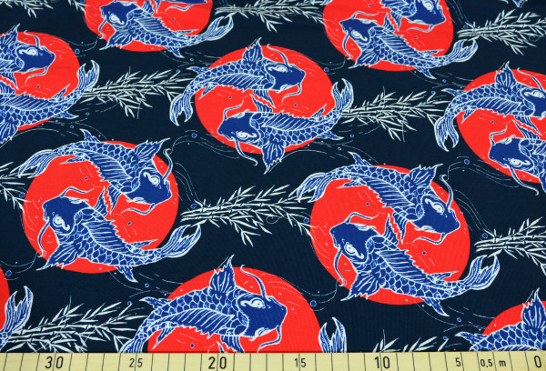 Koi (China, Fisch, maritim) - B1728 angeraut