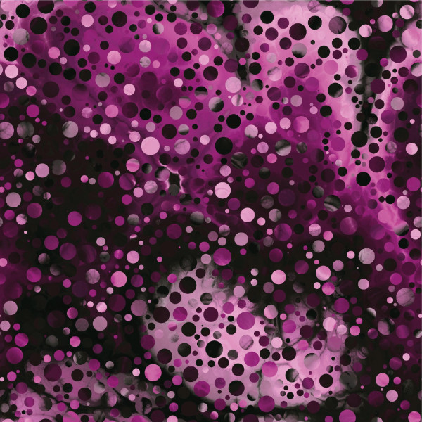 Glünz GmbH Baumwoll Jersey, Kaja B2039, Magenta, pink, rosa, schwarz, black, punkte, points, dots, Kreise, circles, digital, batik