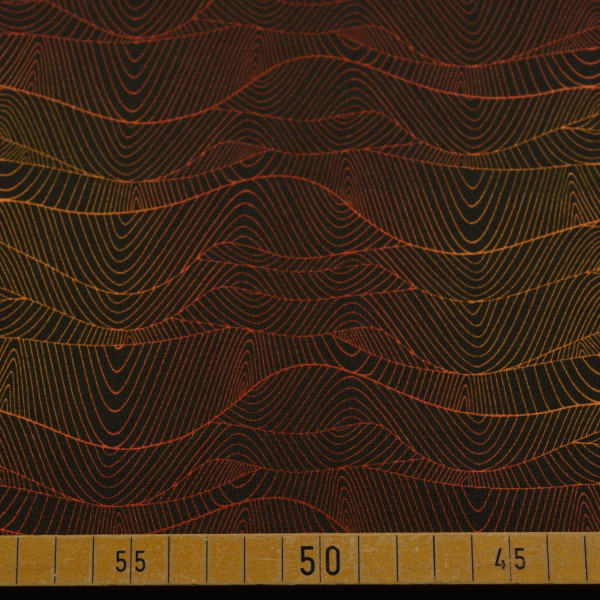 French Terry mit Linienmuster in Kupfer | 250 g/m², elastisch & weich – 150 cm breit