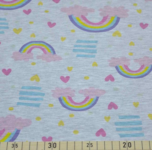 Glünz GmbH, Baumwoll Jersey, Cotton, Regenbogen P112