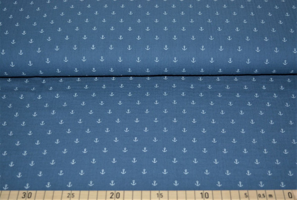 Musselin Anker (jeans) - B1386