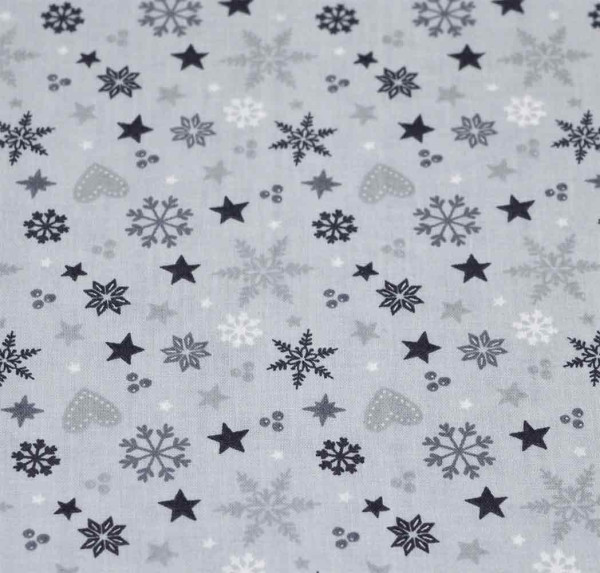 Winterzeit - Schneeflocken schwarz - Z1795