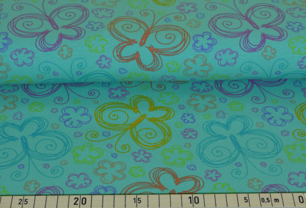 Schmetterlinge retro (mint) - B343