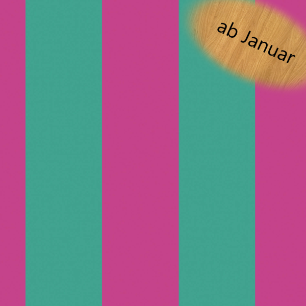 Musselin – Maribel Streifen Türkis Pink, 100 % Baumwolle, 150 cm, 135 g/m²