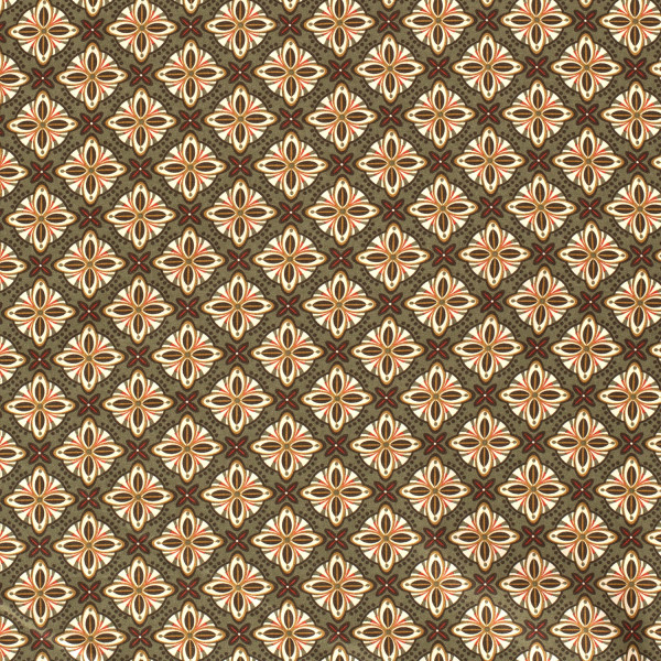 Raffaela Z1350, Glünz GmbH, Baumwolle, Blume, abstrakt, olive