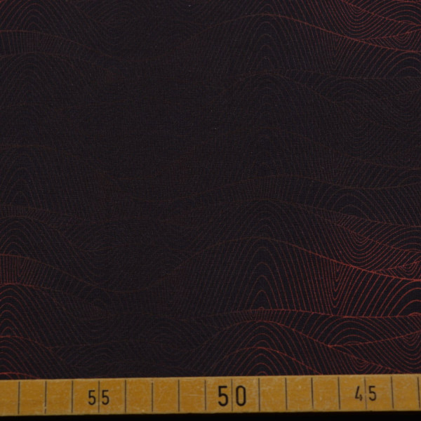 French Terry mit Linienmuster in Dunkelrot | 250 g/m², elastisch & weich – 150 cm breit