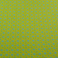 Vorschau: Baumwoll Jersey Stoff mit hellblauen Blumen auf grün/gelbem Untergrund - 150 cm Breite Vorschau: Baumwoll Jersey Stoff mit hellblauen Blumen auf grün/gelbem Untergrund - 150 cm Breite