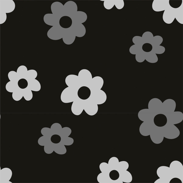 Glünz GmbH, Baumwoll Strick Jacquard, Yvette B2091, blossom, blüte, black, schwarz