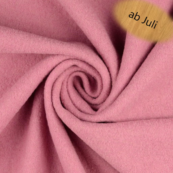 Wollfleece Meterware - Hochwertige Schurwolle in lebendigem rosa