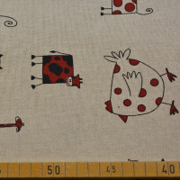 Dekostoff Tiere – Kuh, Giraffe & Huhn | 140 cm breit, 200 g/m² – Baumwolle/Polyester Dekostoff Tiere – Kuh, Giraffe & Huhn | 140 cm breit, 200 g/m² – Baumwolle/Polyester