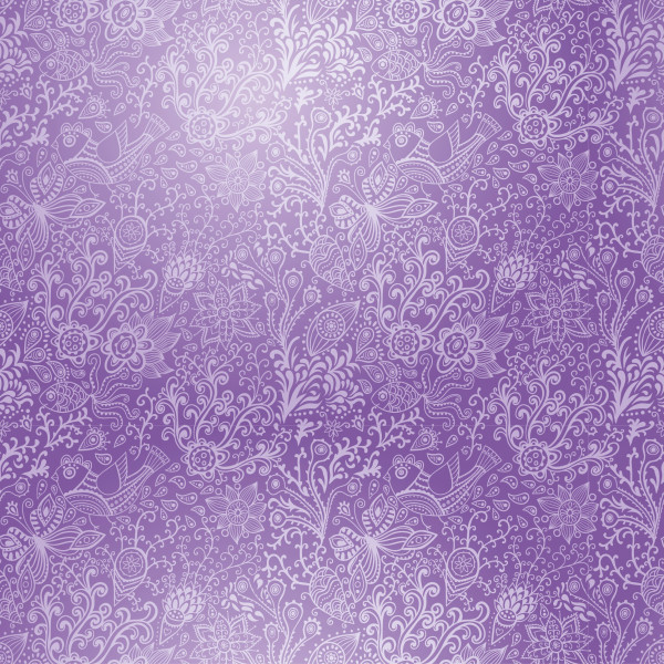 Glünz GmbH, Baumwoll Jersey, Spotlight B1997, violett, lilac, lila, violet, ranke, blume, fisch, schmetterling, vogel