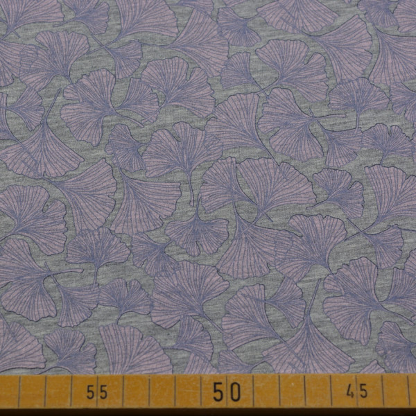Modal Jersey mit Ginkgo-Blattmuster – leichter Stoff für stilvolle Sommermode