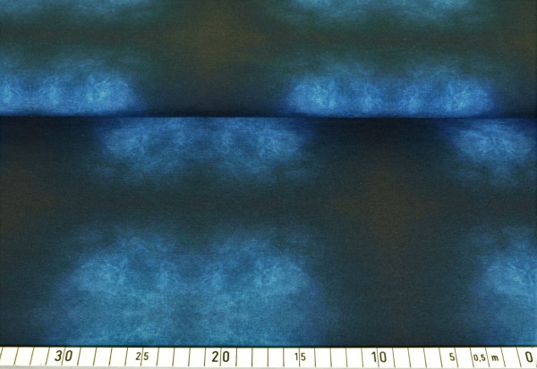Batik mit Bordüre (blau)- I253