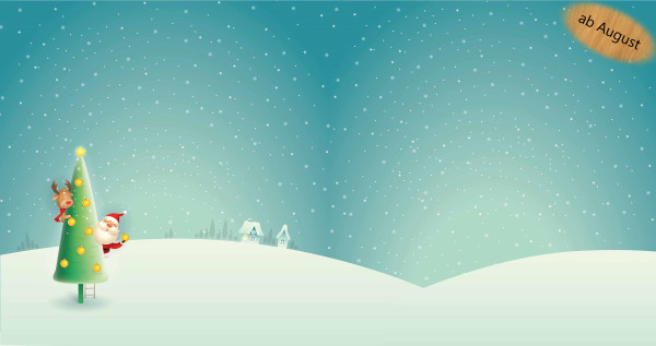 Glünz GmbH, French Terry, A740 Yule, Panorama, Panel, Winter, schnee, snow, weihnachtsbaum, christmastree, santa, weihnachtsmann, hügel, hills, Weihnacht, christmas, reindeer, rentier, rudolph