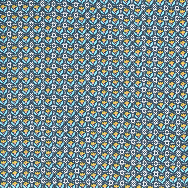 Flora - Z1334, Glünz GmbH, Baumwolle, Petrol, Floral, abstrakt