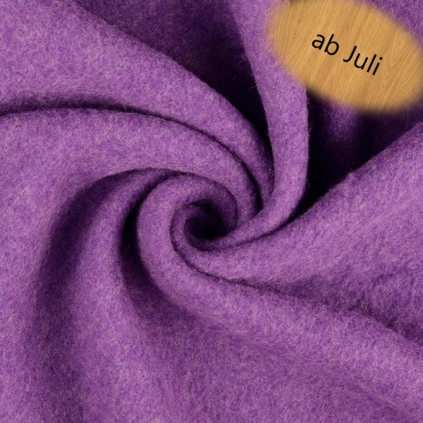 Wollfleece Meterware - Hochwertige Schurwolle in lebendigem lila