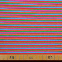 Baumwoll Jersey mit Streifen in Rot, Orange, Grün, Pink und Blau - 140 cm Breite, 200 g/m² Baumwoll Jersey mit Streifen in Rot, Orange, Grün, Pink und Blau - 140 cm Breite, 200 g/m²
