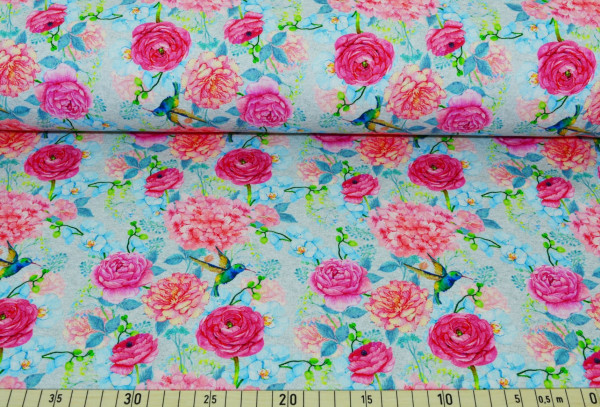 Rosengarten (Vogel, Rose, Sweat, Blumen) - Z824