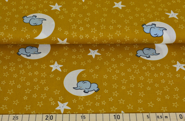 Elefant im Mond (senf) - B1118