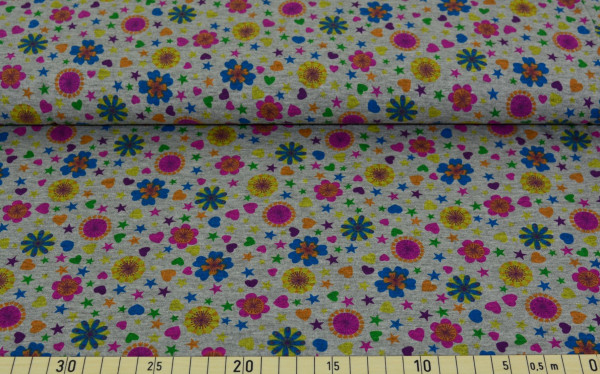 flowerlove (grau meliert) - Z154