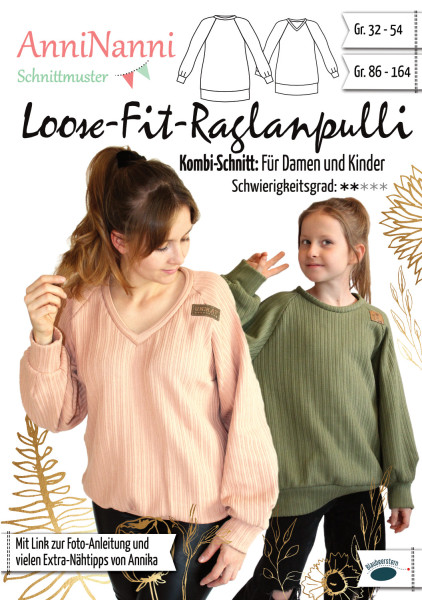 Glünz GmbH,AnniNanni Loose-Fit-Raglanpulli