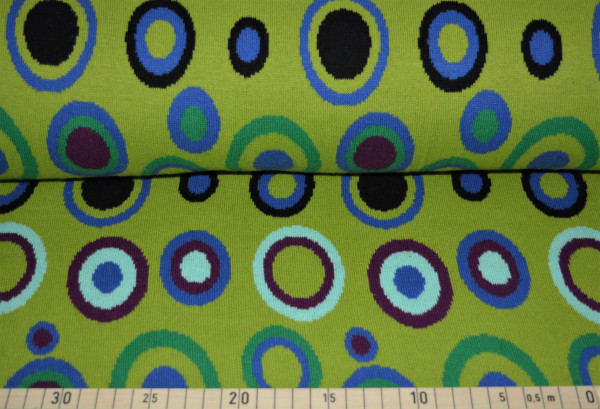 BIO Strick colored circles (lemon) - B1313