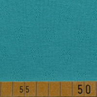 Sterne-Bündchen – Elastischer Baumwoll-Bündchenstoff mit eingewebten Sternen in Türkis Sterne-Bündchen – Elastischer Baumwoll-Bündchenstoff mit eingewebten Sternen in Türkis