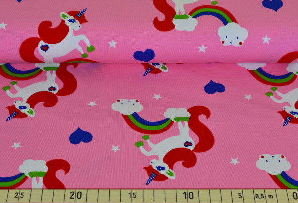 Regenbogen - Einhorn (rosa) - I187
