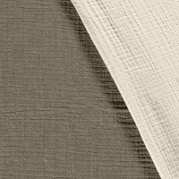 4-lagiger Musselin in Oliv-Beige – weicher, hautfreundlicher Stoff für Kleidung, Decken & Heimtextilien. 4-lagiger Musselin in Oliv-Beige – weicher, hautfreundlicher Stoff für Kleidung, Decken & Heimtextilien.