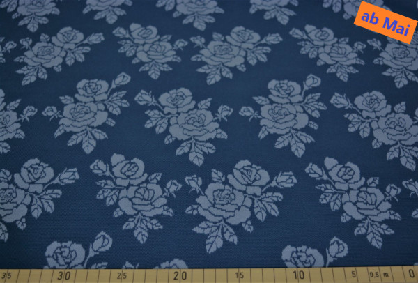 Strick Jacquard Luise (Rose,blau) - B1403
