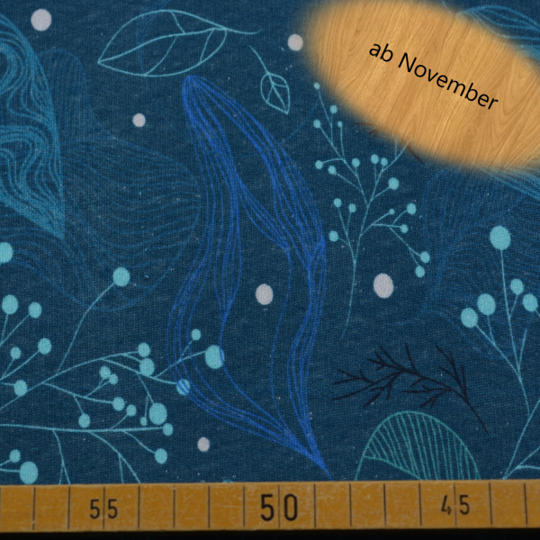 Sweatstoff „Aurora“ – Florales Muster | 150 cm breit, 280 g/m²