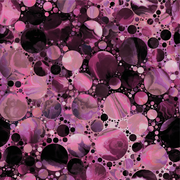 Glünz GmbH Baumwoll Jersey, Kaja B2044, Magenta, pink, rosa, rose, aubergine, Kreise, circles, digital, batik