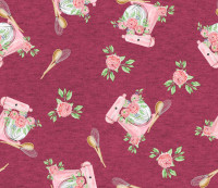 Glünz GmbH, Baumwoll Jersey, Emma A718, red, rot, rose, blüte, blossom, Küchenmaschine, kitchen,  Glünz GmbH, Baumwoll Jersey, Emma A718, red, rot, rose, blüte, blossom, Küchenmaschine, kitchen,